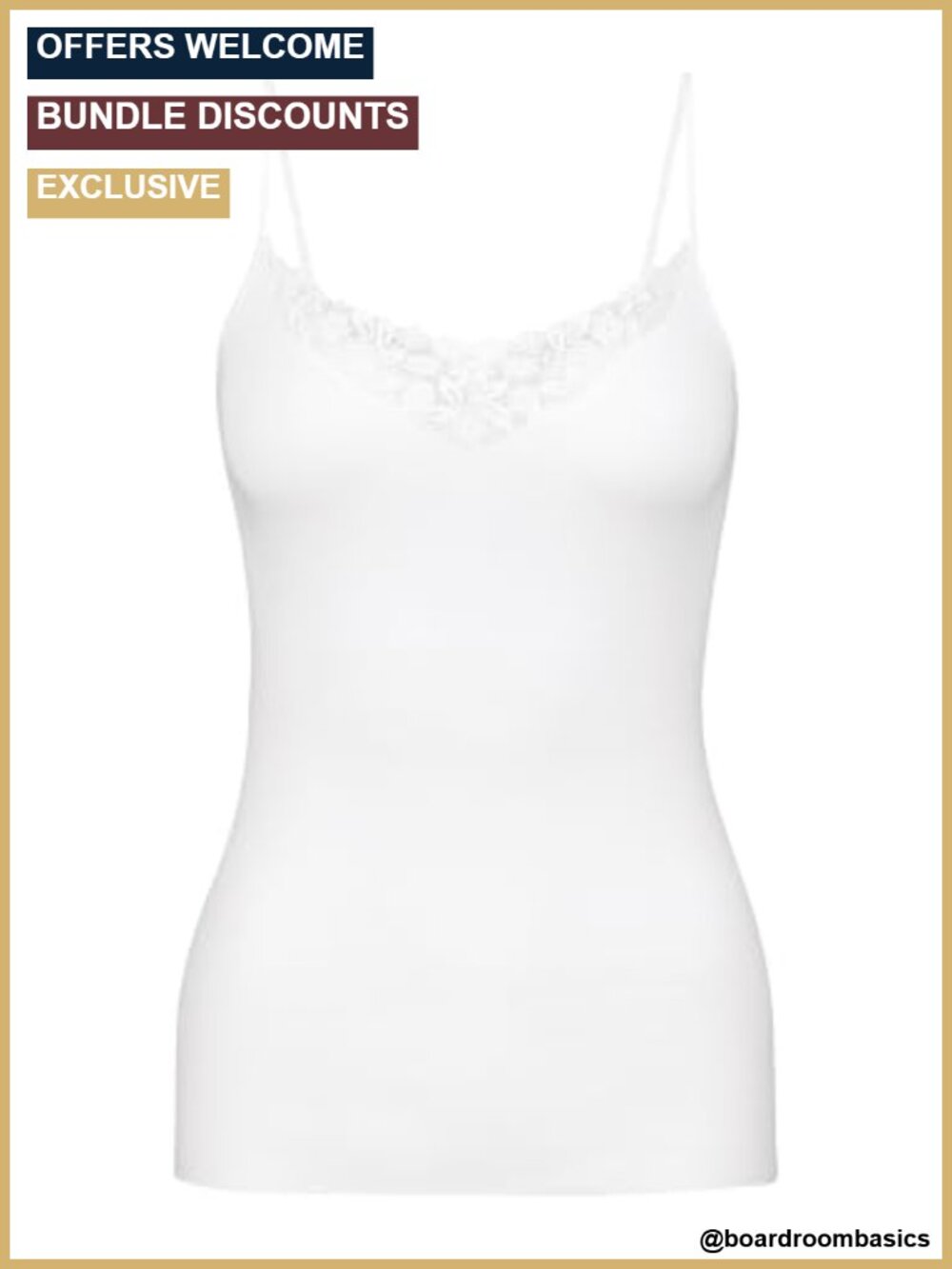 100% Cotton Spaghetti Strap Camisole Layering Tank Top